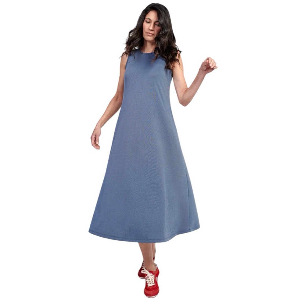 Alembika Essential Sleeveless Midi Dress Blue Mist Size 0 US 4-6 A-Line Pockets - Picture 12 of 12